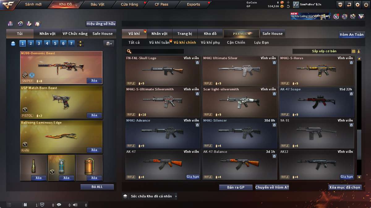 shop acc cf uy tin gia re